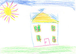 Unser Kindergarten hat ein Sonnendach, das uns immer w&auml;rmt.